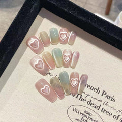 Dreamy Gradient Heart Press - On Nails - CELESTI NAILS