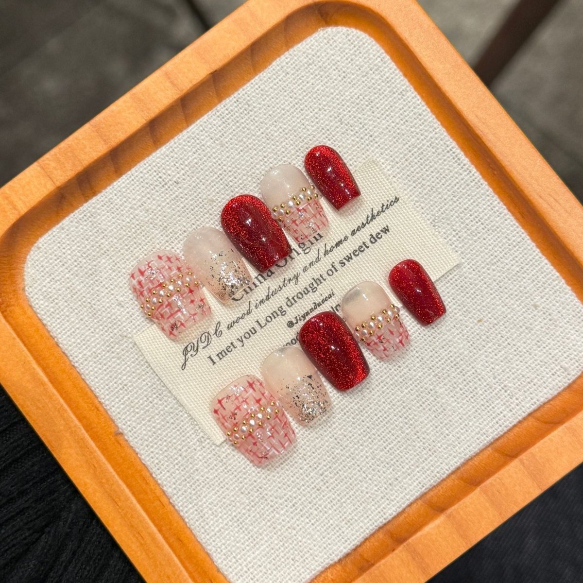 Three - dimensional small fragrance style - Press On Nails - CELESTI NAILS